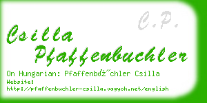 csilla pfaffenbuchler business card